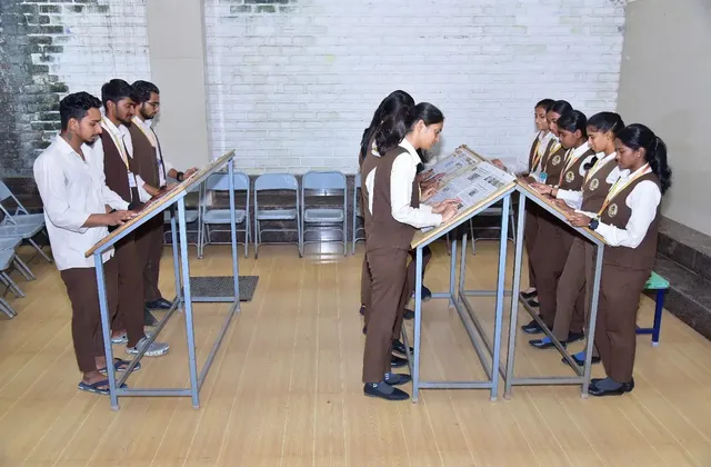 Students at Vasavi First Grade College, Karnataka