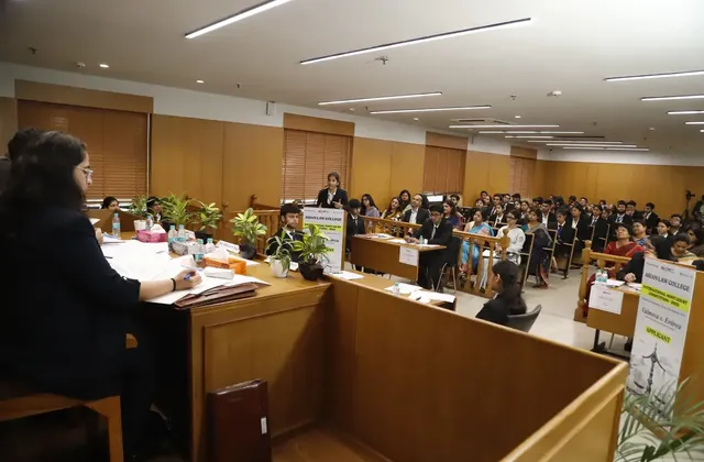 A moot court session at Asian Law College, Gautam Buddha Nagar